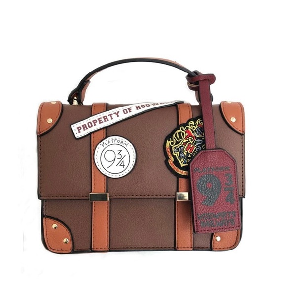 Harry Potter Handbags - Harry Potter HP Luggage Crossbody 9 3/4 Purse Handbag Faux Leather Womens purses